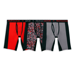 Fruit of the Loom Men's Breathable Ultra Flex Boxer Briefs 3-Pack (L only): $4.98