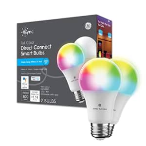 GE CYNC A19 Color Changing Smart Bulbs 2 Pack: $13 GE CYNC A19 Color Changing Smart Bulbs 2 Pack: $13