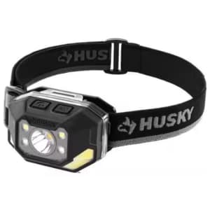 Husky 850-Lumens Dual-Power LED Rechargeable Headlamp: $20