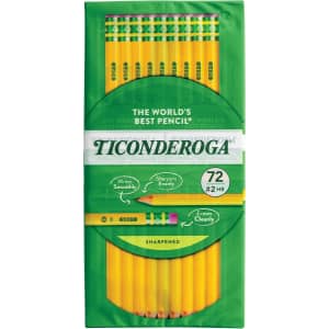 Ticonderoga #2 HB Pencils 72-Pack: $10.04