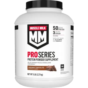 Muscle Milk Pro Series Chocolate Protein Powder 5-lb Can: $46