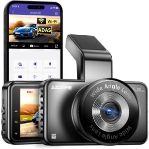 Azdome 1296p HD WiFi Dash Cam with 3" Screen: $29.99