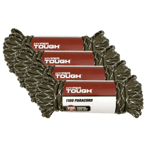 Hyper Tough 7/32" x 50-Ft. Paracord 4-Pack: $24.62