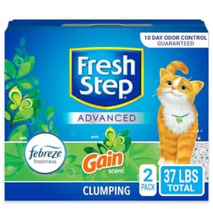 Fresh Step Clumping Cat Litter 37-lbs.: $11 w/ Prime