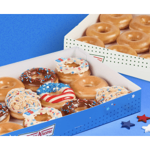 Krispy Kreme July 4th Freebie: Free Donut when you dress in red, white, or blue