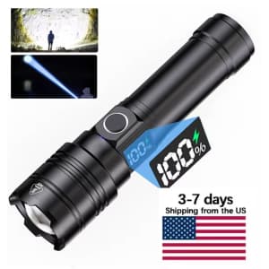 Rechargeable 20W 1,000-Lumen Flashlight: $18.90 Rechargeable 20W 1,000-Lumen Flashlight: $18.90