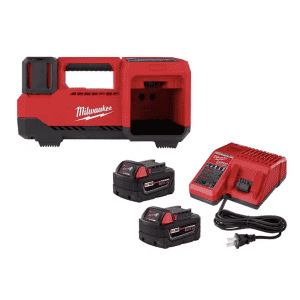 Milwaukee M18 18V Li-Ion Cordless Inflator w/ Two 5Ah Batteries & Charger: $199