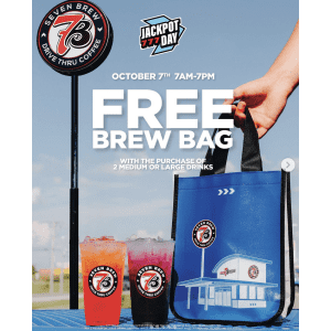 7Brew Brew Bag: Free when you buy two drinks