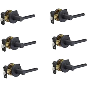 Amazon Basics Contemporary Madison Door Lever 6-Pack: $44