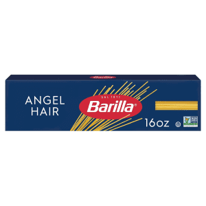 Barilla Angel Hair Pasta 16-oz. Box: 82 cents