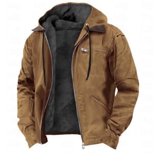 Men's Sherpa Lined Full Zip Hoodie: $18