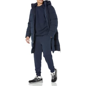 Amazon Essentials Men's Hooded Long Puffer Coat: from $16