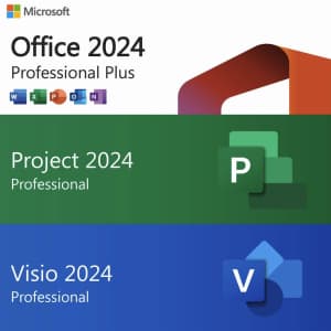 Microsoft Office Professional 2024 + Microsoft Project 2024 + Microsoft Visio 2024: $25 Microsoft Office Professional 2024 + Microsoft Project 2024 + Microsoft Visio 2024: $25