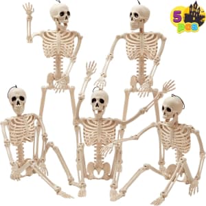 16" Halloween Skeleton 5-Pack: $18