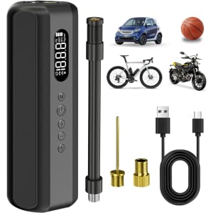Jookace 150-PSI Portable Air Compressor / Tire Inflator: $18.49