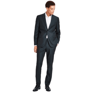 Nick Graham Men's Slim-Fit Windowpane Check Suit: $80