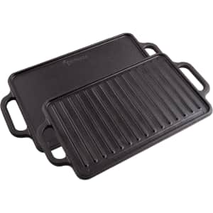 Victoria 13" x 8.5" Rectangular Cast Iron Reversible Griddle: $18.89 Victoria 13" x 8.5" Rectangular Cast Iron Reversible Griddle: $18.89