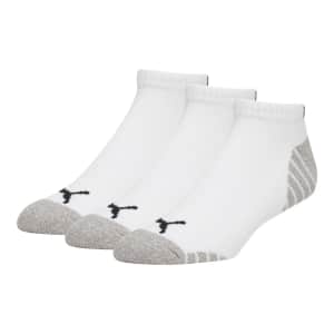 PUMA Men's Half-Terry Low Cut Socks 3-Pack: $7