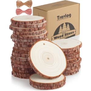 Unfinished Wood Slices with Hole 30-Pack: $9.99 Unfinished Wood Slices with Hole 30-Pack: $9.99