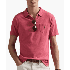 Polo Ralph Lauren Men's Johnny Collar Cotton & Linen Pocket Polo: From $35 Polo Ralph Lauren Men's Johnny Collar Cotton & Linen Pocket Polo: From $35