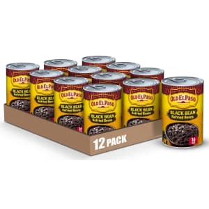 Old El Paso Black Bean Refried Beans 16-oz. Can 12-Pack: $12.65 via Sub. & Save