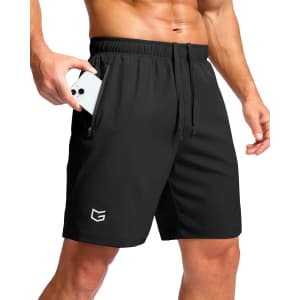 G Gradual Men's Athletic Shorts with Zipper Pockets: $14.99