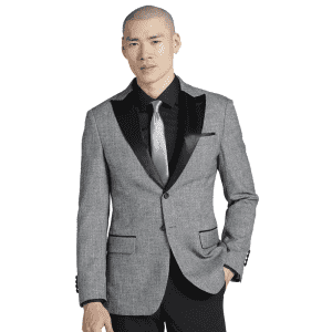 Egara Men's Slim Fit Satin Trim Dinner Jacket: $30 Egara Men's Slim Fit Satin Trim Dinner Jacket: $30