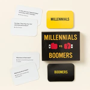 Millennials vs. Boomers Trivia Game: $13