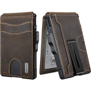 Umoven Men's Slim Leather RFID-Blocking Wallet: from $13.29