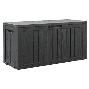 80-Gallon Waterproof Resin Deck Box w/ Lock: $41.99