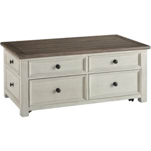 Signature Design by Ashley Bolanburg Farmhouse Lift-Top Coffee Table with Drawers: $482 Signature Design by Ashley Bolanburg Farmhouse Lift-Top Coffee Table with Drawers: $482