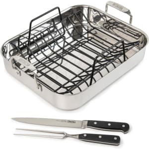 Viking Culinary 3-Ply Stainless Steel Roasting Pan Set: $89
