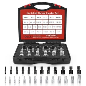26-Piece Nut and Bolt Thread Checker Set: $18