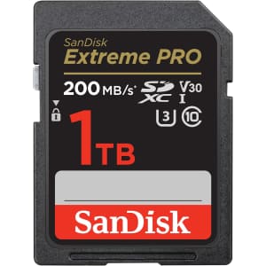 SanDisk 1TB Extreme Pro SDXC UHS-I Card: $116.99