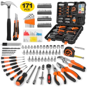 171-Piece Mechanics Tool Kit and Socket Set w/ Toolbox: $38