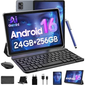 Kingrid T20 10" Gemini AI Tablet with Keyboard & Pen Bundle: $89.19