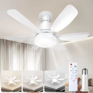 Ealken Socket Fan Light with Remote: $16.37 Ealken Socket Fan Light with Remote: $16.37