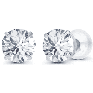 1.6-TCW Genuine Certified Moissanite Stud Earrings: $99 1.6-TCW Genuine Certified Moissanite Stud Earrings: $99