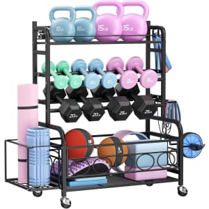 Vopeak Dumbbell Rack with Wheels: $39.99 Vopeak Dumbbell Rack with Wheels: $39.99