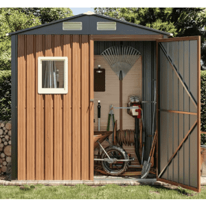 6x4-Foot Metal Storage Shed w/ Window: $148