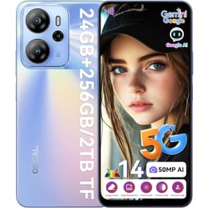 Unlocked Oscal Tiger 13 256GB Android Smartphone: $142.49