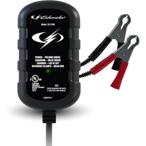 Schumacher 0.8A Car Battery Charger and Maintainer: $11.75
