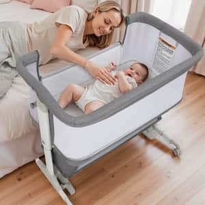 Vomeast Baby Bassinet Bedside Sleeper with Wheels: $69.99