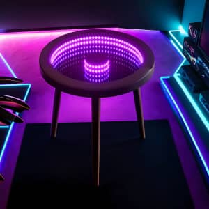 Ivy Bronx Infinity Mirror LED Coffee Table: $102.99