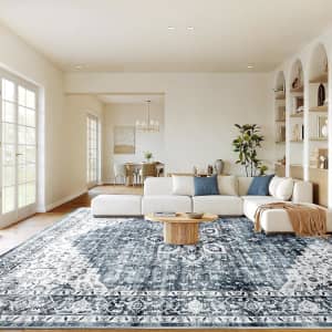 Amada Homefurnishing 8x10-Foot Washable Area Rug: $50