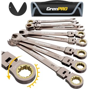 GreenPro 9-Piece Flex Head Ratcheting Wrench Set: $21