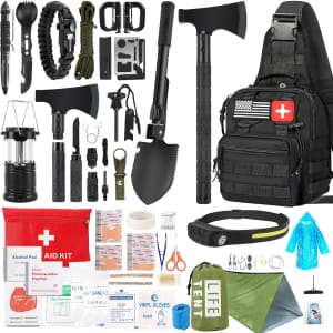 Survival Kit–268 Piece Emergency Gear & Supplies Set: $34.99
