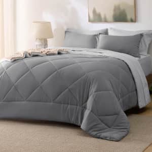Bedsure 7-Piece Queen Comforter Set: $31