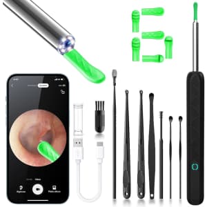 8-Piece 1080p Ear Wax Removal Tool with Camera: $5.99