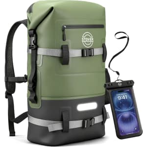 Stover 40L Waterproof Roll-Top Backpack w/ Phone Case: $29.99